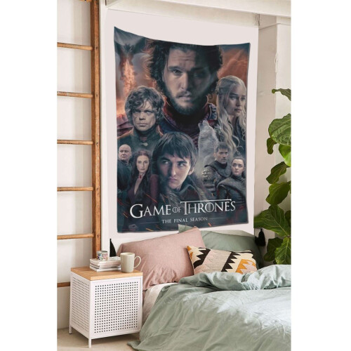 Jon Snow Tapestry Μεγάλο Banner Κρεμαστό Τοίχο Ταπισερί Αισθητική Αφίσα Καλλιτεχνικό Φόντο 2