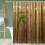 Cortina de chuveiro de bambu, design zen japonês 3D para banheiro, cortina de tecido com ganchos, 183 x 183 cm (72 x 72 polegadas) 2
