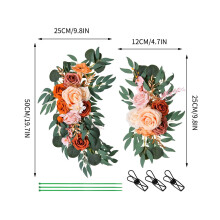 Fnyoxu2PCS Kunstmatige Trouwboog Bloemen Kit Zijden Rozen Pioenrozen Bloemenslinger voor Trouwbord