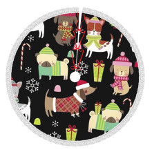 Fröhliche Weihnachten! Weihnachtsbaumdecke, 76 cm (30 Zoll), Winterliche Weihnachtsbaummatte, Weihnachtsbaumdecke für rustikale