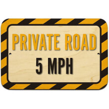 Privéweg 5 MPH-bord