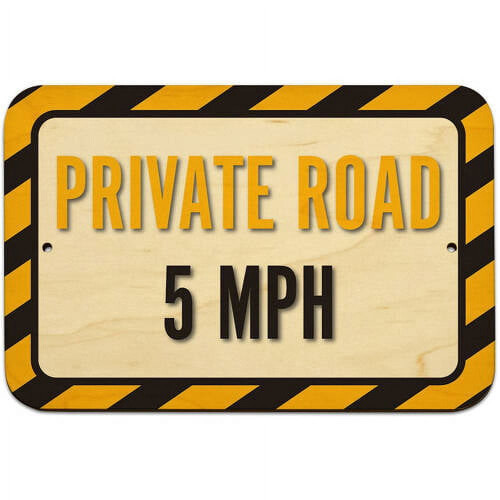 Privéweg 5 MPH-bord