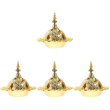4 bruciatori di aromi vintage decorativi per la casa, ideali per incensi e decorazioni domestiche.