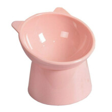 Comedero elevado de cerámica antivómitos para gatos, color blanco (paquete de 2)