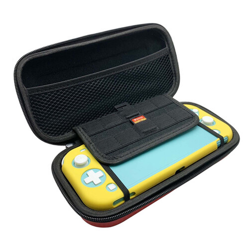 Estojo de transporte compatível com Nintendo Switch Lite, capa protetora com protetor de tela e capas para joystick - Vermelho 1
