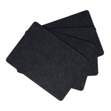 4-teiliges Filz-Tischset für den Esstisch, bestehend aus Filz-Tischsets, Untersetzern und Tischdecke, ideal als Einzugsgeschenk, Schwarz