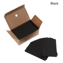 Lot de 100 cartes de visite vierges pour messages et notes, noires.