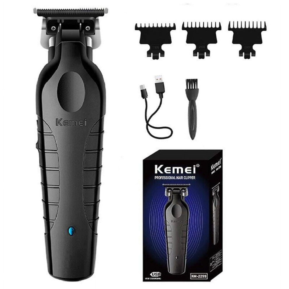 Kemei Cordless Hair Trimmer 0mm Clipper Professional Electric Cutting Machine