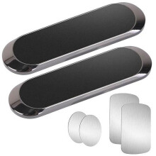 Paquete de 2 soportes magnéticos universales para coche, soporte magnético para teléfono en el salpicadero, compatible con iPhone Galaxy y iPad.
