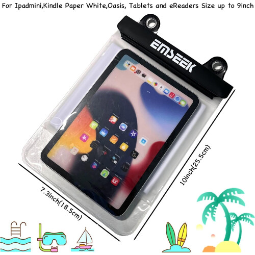 Αδιάβροχη θήκη tablet, αδιάβροχη θήκη eReader, αδιάβροχη θήκη για συμβατότητα με iPad Mini, 1
