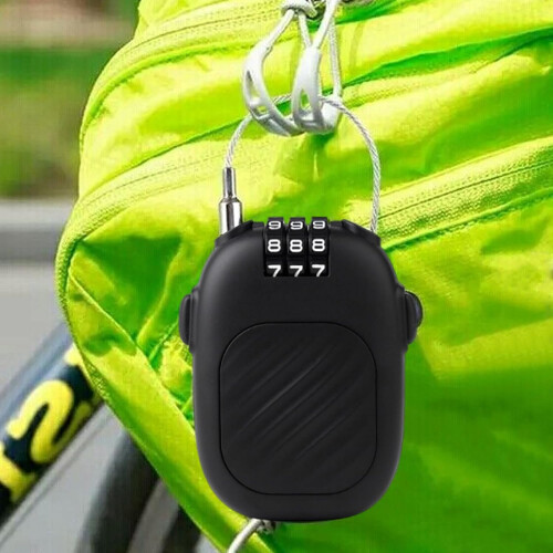 Luggage Cable Lock with Retractable ABS Design, Combination Security for Backpack, Ski, Snowboard and Travel 1