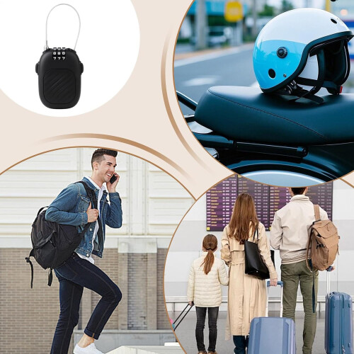 Luggage Cable Lock with Retractable ABS Design, Combination Security for Backpack, Ski, Snowboard and Travel 2