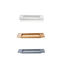 Bamboo Bathtub Tray Expandable NonSlip Bath Caddy Organizer for Spa Relaxation and Home Use