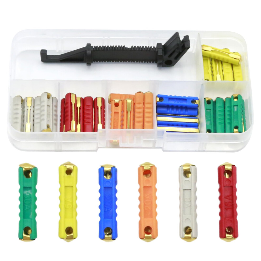 Automotive Fuse Box Assortment Kit With Colorcoded Fuses And Durable Metal Construction 30 Pcs 9044945932775