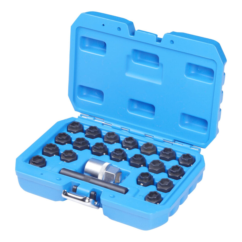 22Pcs Wheel Lock Nut Key Kit For Bmw Series, Antitheft Lug Removal Tool Socket Set 9099447832580