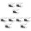 9Pcs Silver Copper Glass Shelf Brackets Heavy Duty Adjustable Clamps 2