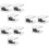 9Pcs Silver Copper Glass Shelf Brackets Heavy Duty Adjustable Clamps 7