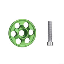 Bike Headset Cap 28.6mm Alloy Stem Cover for Road and Mountain Threadless Fork (Green)