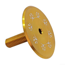 Alloy Bike Headset Cap 28.6mm Lightweight Mountain Road Bicycle Fork Tube Cover Gold