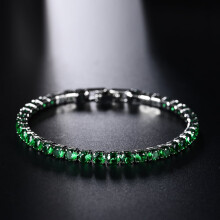 Pulseira de tênis feminina com zircônias microincrustadas de 4 mm (2025) - Nova pulseira masculina - Acessórios de joias - Atacado LJQ