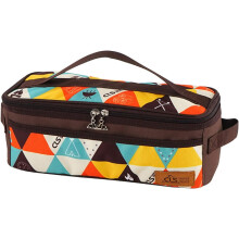 Camping Travel Cooking Utensils Organizer Travel Bag Portable Pouch Bag for BBQ Camp Cookware Kitchen Pattern