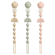 3-pack Pacifier Holder - Universal Pacifier Holder for Boys & Girls, Soft Neutral Color Set (Ivory, Sage, Blush) Ivory+Sage+Blush