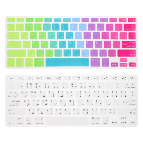 2 Pcs Laptop Keyboard Cover Arabic - Protector Notebook Silica Gel
