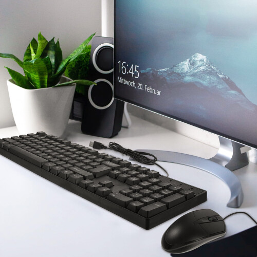 Keyboard Keyboards Silent Wired Computer Supply Combination Abs 2