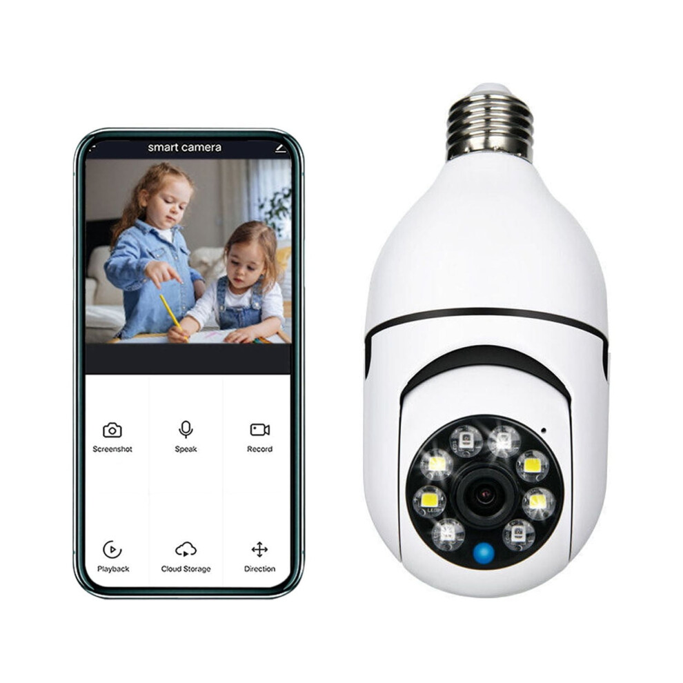 Wireless Outdoor Security Camera Gnobogi Wifi Light Bulb 1080P Pan Tilt 2.4Ghz 360 E27 Panoramic Ip Camera With Human Motion Detection, Alarm 9175034019791