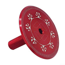 Bike Headset Cap 28.6mm Ultralight Alloy Stem Cover for Mountain and Road Bikes Red