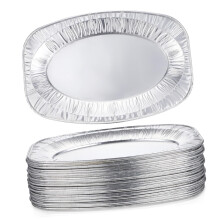 30 Pcs Aluminum Foil Pans Heavy Duty HeatResistant Trays for Baking Catering Cooking and Storage
