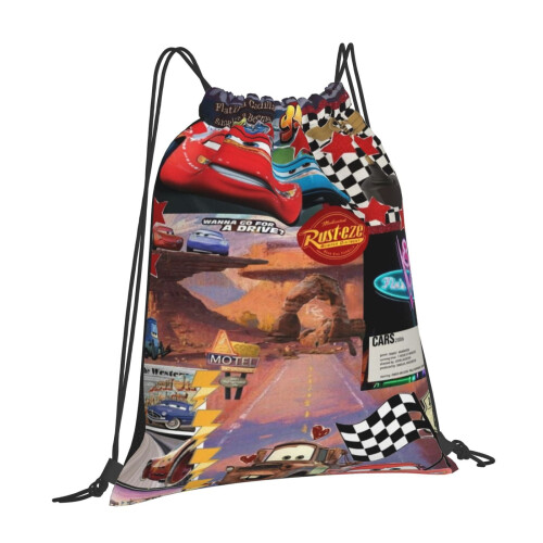 Τσάντες με κορδόνι Cars Lightning Mcqueen, αδιάβροχες αθλητικές σακούλες, σακίδιο πλάτης, 1