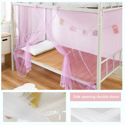 NBHOME Bed Mosquito Net Bedroom Decorative Single Side Opening Canopy Net Curtains 1