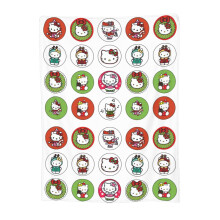 Flanelowy koc świąteczny Hello Kitty, 40"x30", miękki, jednostronny nadruk, pasuje do sofy i wystroju salonu