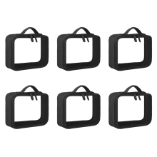 6x Transparante reis make-up tas organizer van PVC voor schoonheidsspecialisten, cosmetische tas, toilettas, make-up etui, wastas