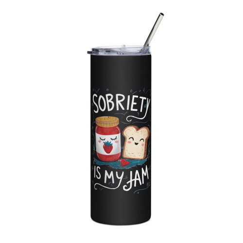 Αστείο, νηφάλιο, λεπτό ποτήρι, με τίτλο «Sobriety Is My Jam»