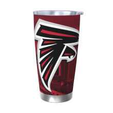 Tazza termica in acciaio inox Falcons Football Team Theme304 con coperchio e cannuccia, tazza da auto da 20 once compatibile con caffè, bevande