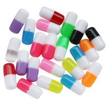 100 stuks DIY oorbellenhangers in de vorm van gesimuleerde pillencapsules, sieradenaccessoires in de vorm van harscapsules, willekeurige kleur,