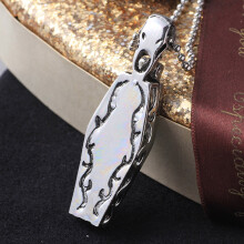 Collana con ciondolo hengzirui, collana a forma di bara, collana con scheletro apribile fai da te, ciondolo a croce, gioiello regalo per uomo e donna