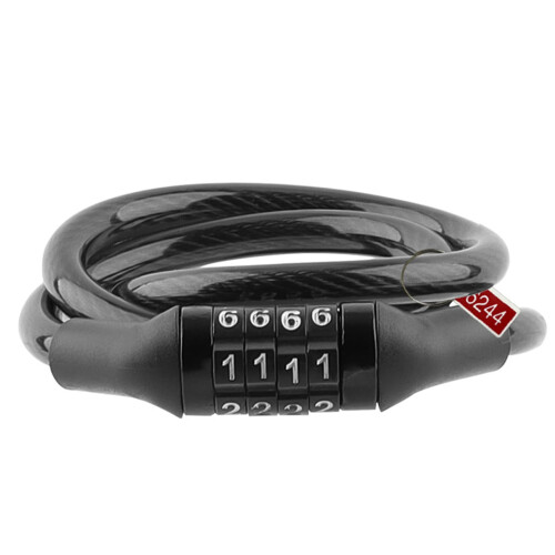 Heavy Duty 4Digit Combination Bike Lock, Waterproof AntiTheft Bicycle Chain with Steel Cable