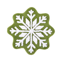 Zerbino natalizio a forma di fiocco di neve Kayannuo, 40x40 cm, antiscivolo, lavabile, per interni ed esterni, grazioso zerbino di benvenuto,