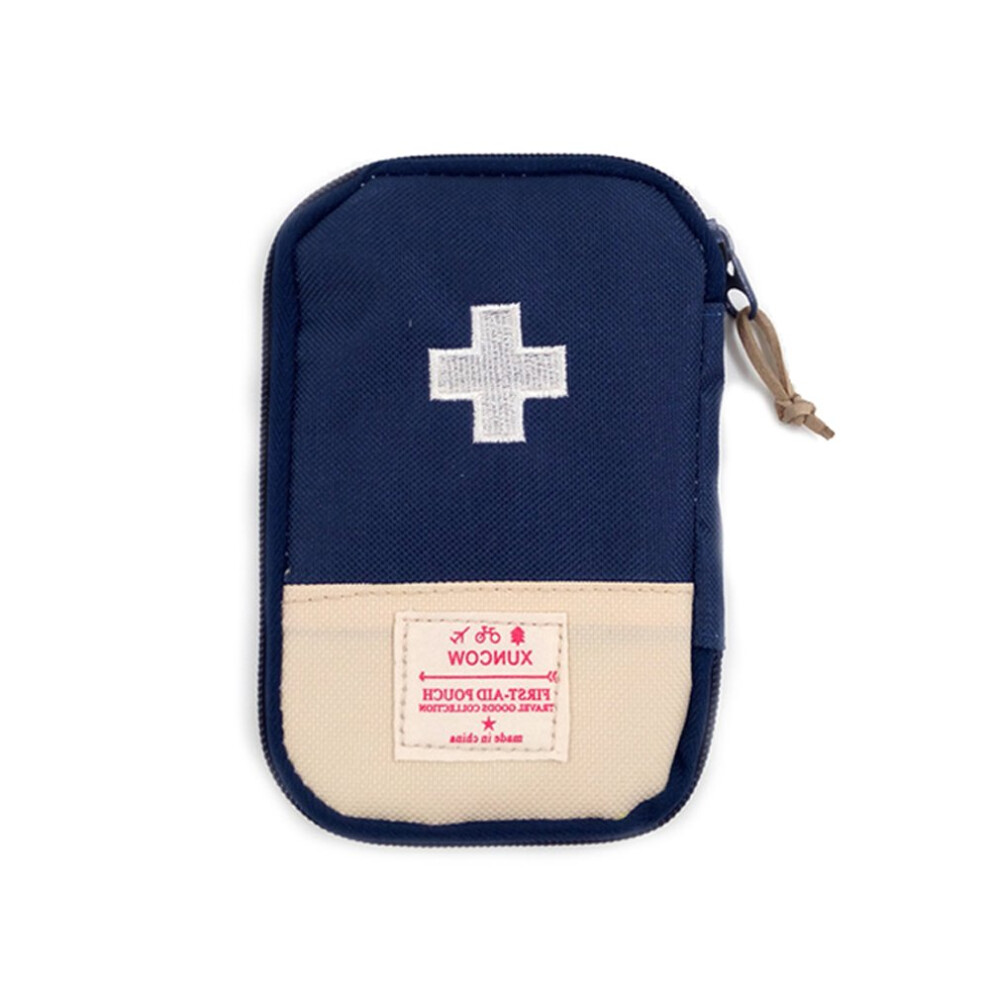 Dark/Blue Emergency Survival First Aid Kit Outdoor Travel Medical Bag Compact Canvas Nylon