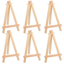 6pcs Mini Wooden Easel Stand, Small Tabletop Display Tripods for Painting, Photos, Weddings