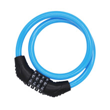 Bike Lock Heavy Duty AntiTheft 4Digit Combination Bicycle Cable Lock with Alloy Core Blue