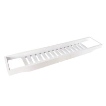 Adjustable Wooden Bathtub Tray with Wine Glass Holder, Book and Tablet Slot, NonSlip Design