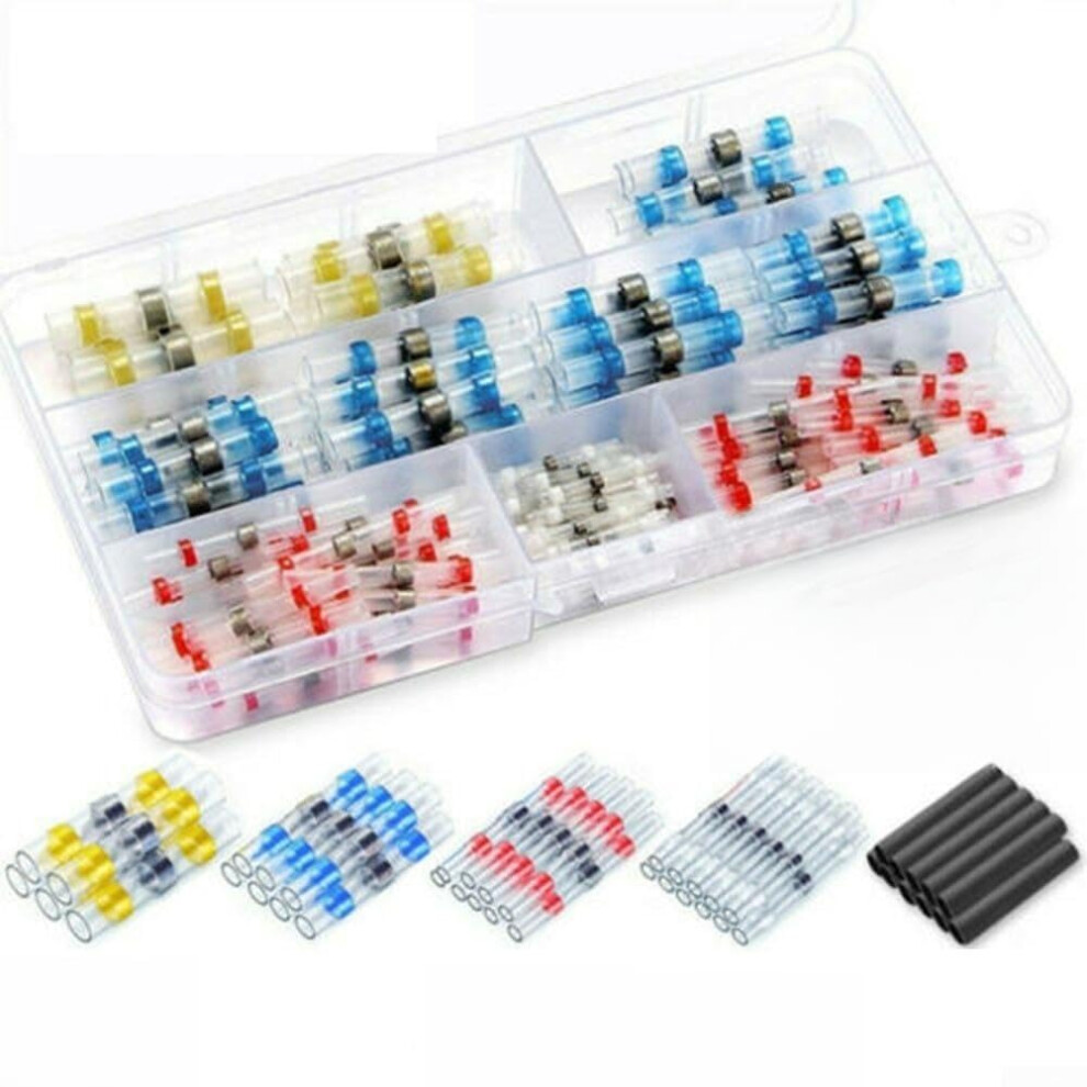 100Pcs Waterproof Heat Shrink Butt Connectors Kit For Automotive And Marine Wire 9099447267702
