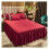 Red Ruffled Bed Skirt Queen Size with Elegant Design and Full Underbed Coverage 1