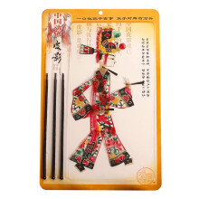 Handcrafted Traditional Chinese Shadow Puppets Set with Flexible Jointed Folk Art Figures for Kids and Adults