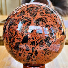 Mahogany Obsidian Crystal Ball 5060mm Healing Gemstone Sphere for Meditation Energy and Feng Shui Decor