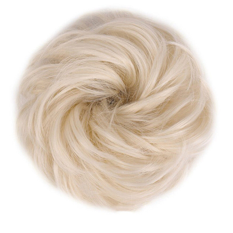 Unisex Zttd Curly Bun Extension Messy Bun Hair Piece Scrunchie Updo Wrap Hair Extensions, 60#